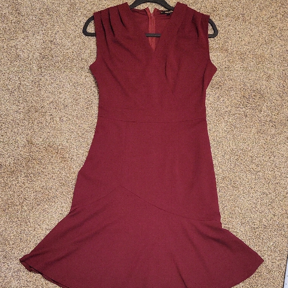 Miusol Wine Sleeveless Midi Dress